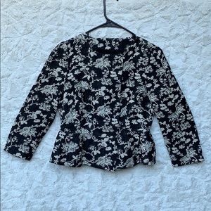 Alessandro Dell’Acqua Black/Cream Linen Jacket Sz4